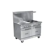 Royal Range of California RR-8-126C 48" Gas Restaurant Range w/ (8) Open Burners, (1) Convection Oven, (1) Open Cabinet Base, 270.000 BTU 1 image