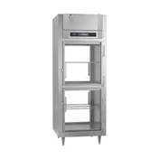 Victory RS-1D-S1-EW-PT-HG-HC 1-Section Wide Pass-Thru Refrigerator w/ 4 Half Glass Swing Doors, Stainless Steel, 26. cu. ft. 1 image
