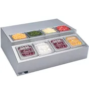 APW Wyott RTR-8 27" Countertop Refrigerated Topping Rail, 8 Pan Capacity 1 image