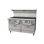 Southbend S60DD 60" Gas Restaurant Range w/ (10) Open Burners, (2) Standard Ovens, 350.000 BTU 1 image