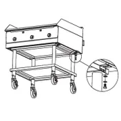 Southbend HDCS-72 Countertop Cooking Equipment Stand w/ Open Base with Undershelf, Legs 1 image