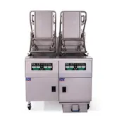 Pitco SELVRF-2/FD Multiple Battery Electric Floor Fryer w/ (2) 76 lbs Vats, Computer Controls 1 image