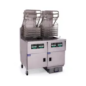 Pitco SELVRF-2/FD Multiple Battery Electric Floor Fryer w/ (2) 76 lbs Vats, Computer Controls 3 image