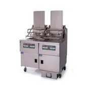 Pitco SELVRF-2/FD Multiple Battery Electric Floor Fryer w/ (2) 76 lbs Vats, Computer Controls 4 image