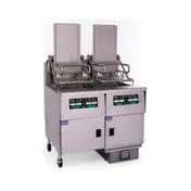 Pitco SELVRF-2/FD Multiple Battery Electric Floor Fryer w/ (2) 76 lbs Vats, Computer Controls 6 image