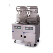 Pitco SELVRF-2/FD Multiple Battery Electric Floor Fryer w/ (2) 76 lbs Vats, Computer Controls 7 image