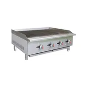 Serv-Ware SCBS-48 48" Countertop Gas Radiant Charbroiler w/ (4) Burners, 120.000 BTU 1 image