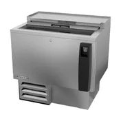 Beverage Air SF34HC-S 34" Shallow Well Bottle Cooler w/ 1 Sliding Lid, 2 Wire Dividers, 6.7 cu. ft. 4 image