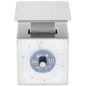 Edlund SR-10 - 10-29 lb Portion Scale, Stainless Steel, Rotating Dial, 6-7" Platform, Dishwasher Safe, Top 1 image