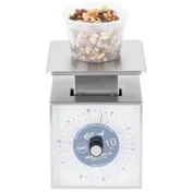 Edlund SR-10 - 10-29 lb Portion Scale, Stainless Steel, Rotating Dial, 6-7" Platform, Dishwasher Safe, Top 3 image