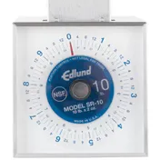 Edlund SR-10 - 10-29 lb Portion Scale, Stainless Steel, Rotating Dial, 6-7" Platform, Dishwasher Safe, Top 4 image