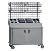Steril-Sil KIT-ENC48-453 Mobile Kiosk for Packaged Goods and Flatware/Plasticware and Napkins 1 image