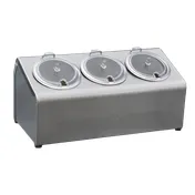 Steril-Sil LTC-3SW Condiment Dispenser, 3-Hole, Non-Insulated, Stainless Steel, 3 Compartments 1 image