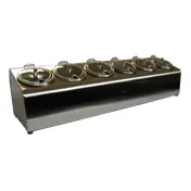 Steril-Sil LTC-6SW Condiment Dispenser, 6-Hole, Non-Insulated, Stainless Steel, Silver, 6 Containers 1 image