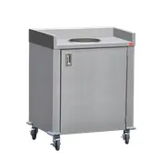 Steril-Sil MTC36-1 Mobile Trash Recycling Counter, 40 Gallon, 36" x 28" x 40"H, Stainless Steel 1 image