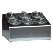 Steril-Sil TC-6SW Condiment Dispenser, 6-Hole (2x3), Non-Insulated, Stainless Steel, Silver 1 image