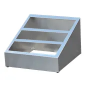 Steril-Sil VTC-9SP Countertop Dispenser, Holds 9 1/6" Pans, 3-Section, 304 Stainless Steel, Silver 1 image
