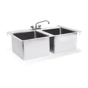 Steel Works SWDIS-2FB162012 Drop In Sink, 25" X 37" X 12"H 1 image