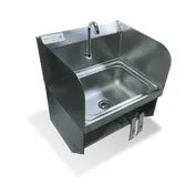 Steel Works SWHS-151715-SPSBDKV 15" Wall Mounted Hand Sink w/Faucet & Knee Valves - 20 g/3 Splashes 1 image