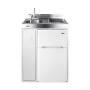 Summit C30ELGLASS All-in-One Combo Kitchen, 30"W x 23.75"D x 41"H, with deep drawn sink 1 image
