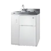 Summit C30ELGLASS All-in-One Combo Kitchen, 30"W x 23.75"D x 41"H, with deep drawn sink 2 image