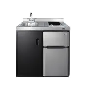 Summit C39ELGLASSBK All-In-One Combo Kitchen, 39"W X 24-5/8"D X 40"H 1 image