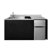 Summit CK72ADASINKL All-In-One Kitchenette, 71.75"W X 23.75"D X 34"H 1 image