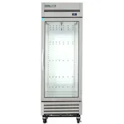 True T-19G-HC~FGD01 27" 1-Section Reach-In Refrigerator w/ Glass Door, Bottom Mount, Stainless Steel Front-Aluminum Sides 3 image