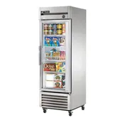 True T-23FG-HC~FGD01 27" 1-Glass Door Reach-In Freezer, Bottom Mounted, 23 cu. ft., Stainless Steel Front, Aluminum Sides 1 image