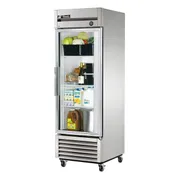 True T-23G-HC~FGD01 27" 1-Section Reach-In Refrigerator w/ Glass Door, Bottom Mount, Stainless Steel Front-Aluminum Sides 1 image