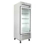 True T-23G-HC~FGD01 27" 1-Section Reach-In Refrigerator w/ Glass Door, Bottom Mount, Stainless Steel Front-Aluminum Sides 3 image
