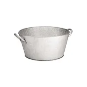 TableCraft GT1515 Galvanized Collection Beverage Tub, 4.5-Gallon (15" Dia x 7-1/8" H), Steel 1 image