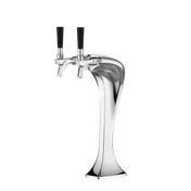 Talos 1032260-20 Cobra Draft Beer Tower Countertop, 2-Tap Glycol-Cooled, 304 SS Tube, Chrome Finish 1 image
