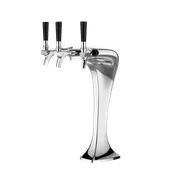 Talos 1032360-20 Cobra Draft Beer Tower, Countertop, 3-Tap Glycol, 304 Tube, Brass Finish, 12" Tall 1 image
