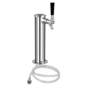 Talos 1042108-00 1-Way Draft Beer Tower, Countertop, Glycol Cooled, Chrome Stainless Steel Single Tap 1 image