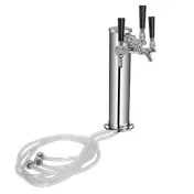 Talos 1042305-00 3-Way Draft Beer Tower, Countertop, Air-Cooled, Chrome-Finished Steel, 3-Tap 1 image