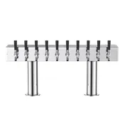Talos 1044803-00 T-Type 8-Way Draft Beer Tower, 8 Taps, Countertop, 2-Column Chrome, Steel PVC Tube 1 image