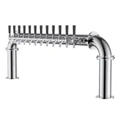 Talos 1046124-00 12-Way Draft Beer Tower, Countertop, 12 Taps, 2 Chrome Columns, Glycol-Cooled 1 image