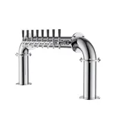 Talos 1046866-00 8-Tap Draft Beer Tower, Countertop, 2 Chrome Steel Columns, Glycol-Cooled 1 image