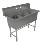 Tarrison TA-CDS318-KIT 60" Three Compartment Sink, 18"W x 21"L Bowl Without Drainboard 1 image