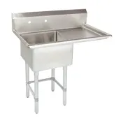 Tarrison TA-PS118R-KIT 39" One Compartment Sink, 18"W x 18"L Bowl With Right-Hand Drainboards 1 image