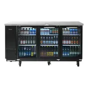 Turbo Air TBB-24-72SGD-N 73" Three Section Back Bar Cooler with Glass Door, 20.62 cu. ft. 2 image