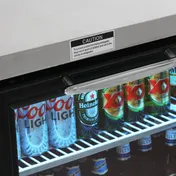 Turbo Air TBB-24-72SGD-N 73" Three Section Back Bar Cooler with Glass Door, 20.62 cu. ft. 5 image