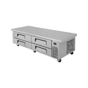 Turbo Air TCBE-82SDR-E-N 89" 4 Drawers Refrigerated Chef Base, Flat Top, 16 cu. ft. 1 image