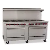Therma-Tek TMD72-12-1-0 72" Gas Restaurant Range w/ (12) Open Burners, (1) Standard Oven, (1) Cabinet Base, 390.000 BTU 1 image