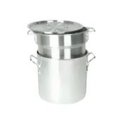 Thunder Group ALSKDB003 Double Boiler Set, 3 Piece, 16 Quart Boiler With Inset & Cover, Side Handles 1 image