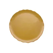 Thunder Group RF1018G Plate, 18" Dia., Round, Scallop Edge, Gold Pearl 1 image