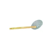 Town 42526 Skimmer - 6" Diameter, 10-3/4" Bamboo Handle, 16" Galvanized Steel, Fine Mesh Round Bowl 1 image