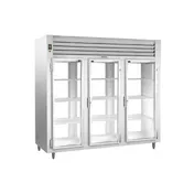 Traulsen AHT332WP-HHG 86" 3-Section Pass-Thru Refrigerator w/ 12 Half Glass Doors, Remote, 84.4 cu. ft. 1 image