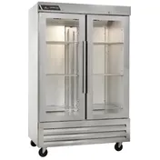 Traulsen C Series CLBM-49R-FG-LL 54" 2-Section Reach-In Refrigerator w/ Left Hinged Glass Doors, 45 cu. ft. 1 image